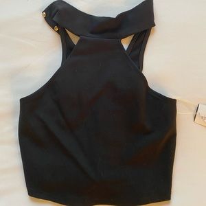 *BRAND NEW* Black high neck crop top